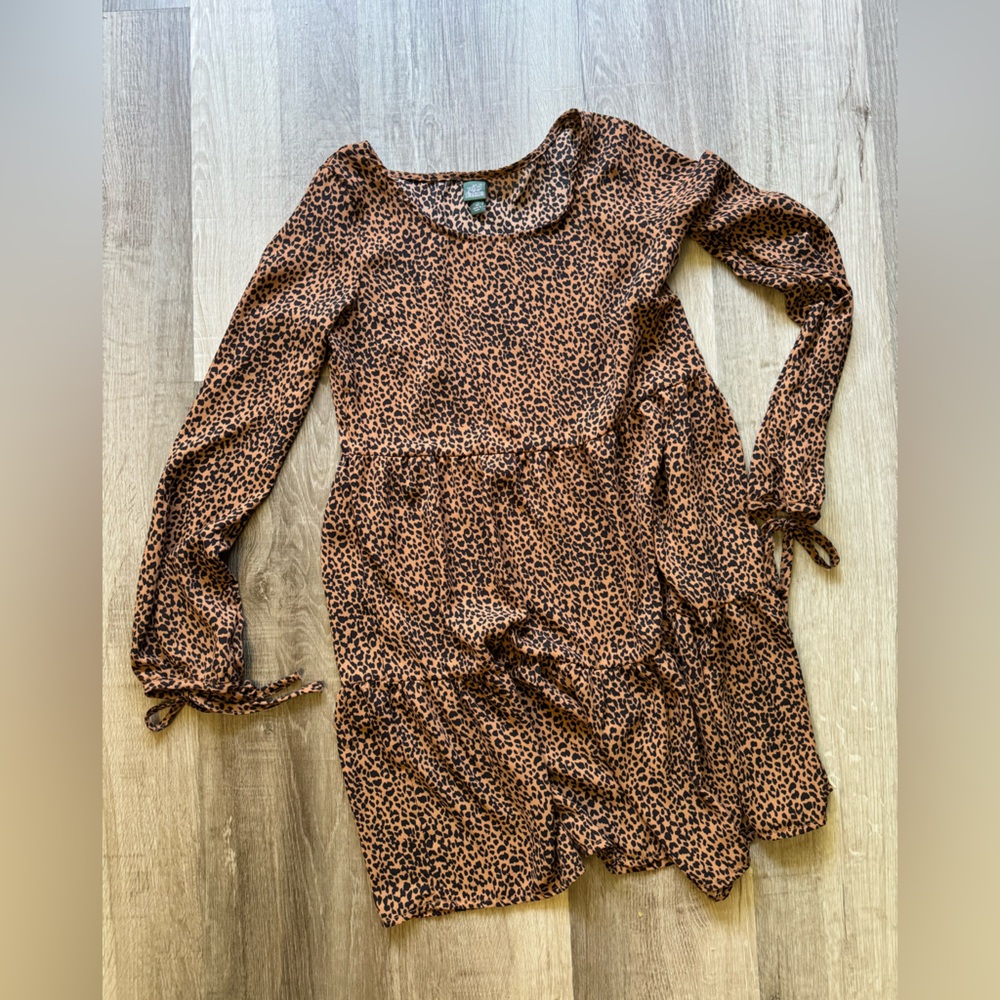 Wild fable cheetah print a line dress